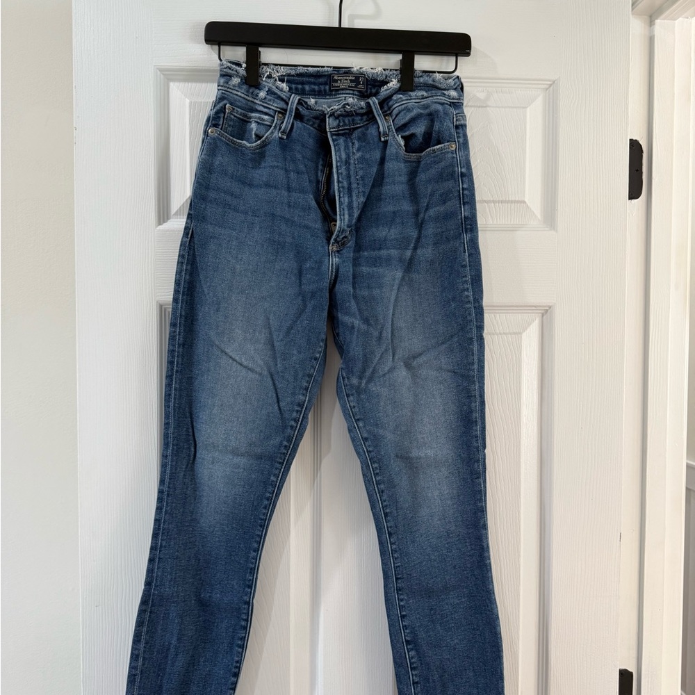 Abercrombie & Fitch Distressed Blue Jeans